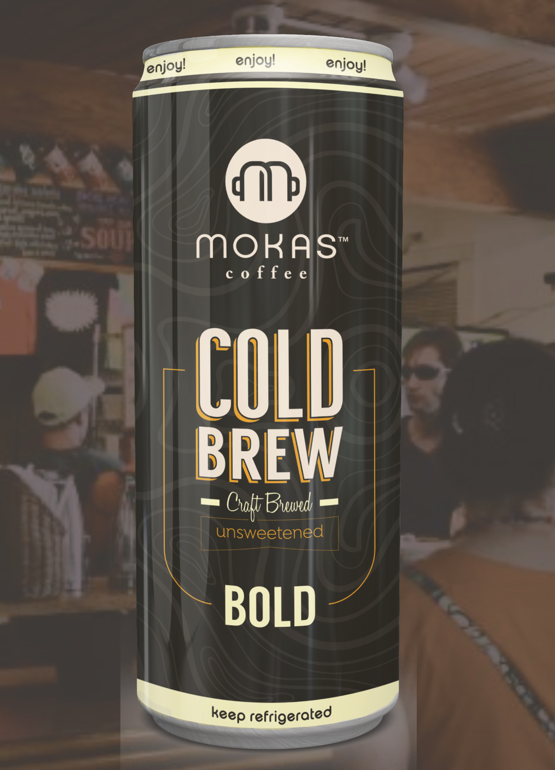 Mokas Cafe Cold Brew Can | Matthew Spaulding | Phoenix based Graphic Designer and Copywriter